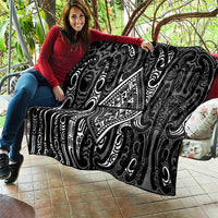 New Zealand Maori Taniko Quilt Black Kowhaiwhai Puhoro LT9 - Polynesian Pride