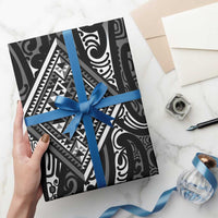 New Zealand Maori Taniko Wrapping Paper Black Kowhaiwhai Puhoro - Polynesian Pride