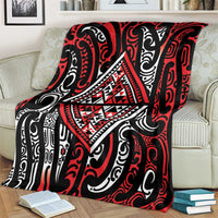 New Zealand Maori Taniko Blanket Red Kowhaiwhai Puhoro