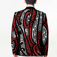New Zealand Maori Taniko Blazer Red Kowhaiwhai Puhoro LT9 - Polynesian Pride