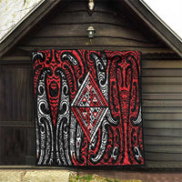 New Zealand Maori Taniko Quilt Red Kowhaiwhai Puhoro LT9 - Polynesian Pride