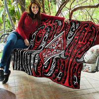 New Zealand Maori Taniko Quilt Red Kowhaiwhai Puhoro LT9 - Polynesian Pride