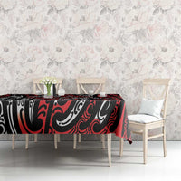 New Zealand Maori Taniko Tablecloth Red Kowhaiwhai Puhoro LT9 - Polynesian Pride