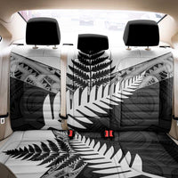 New Zealand Silver Fern Back Car Seat Cover Maori Koru Mixed Taniko Pattern