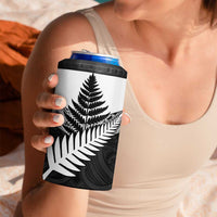 New Zealand Silver Fern 4 in 1 Can Cooler Tumbler Maori Koru Mixed Taniko Pattern LT9 - Polynesian Pride