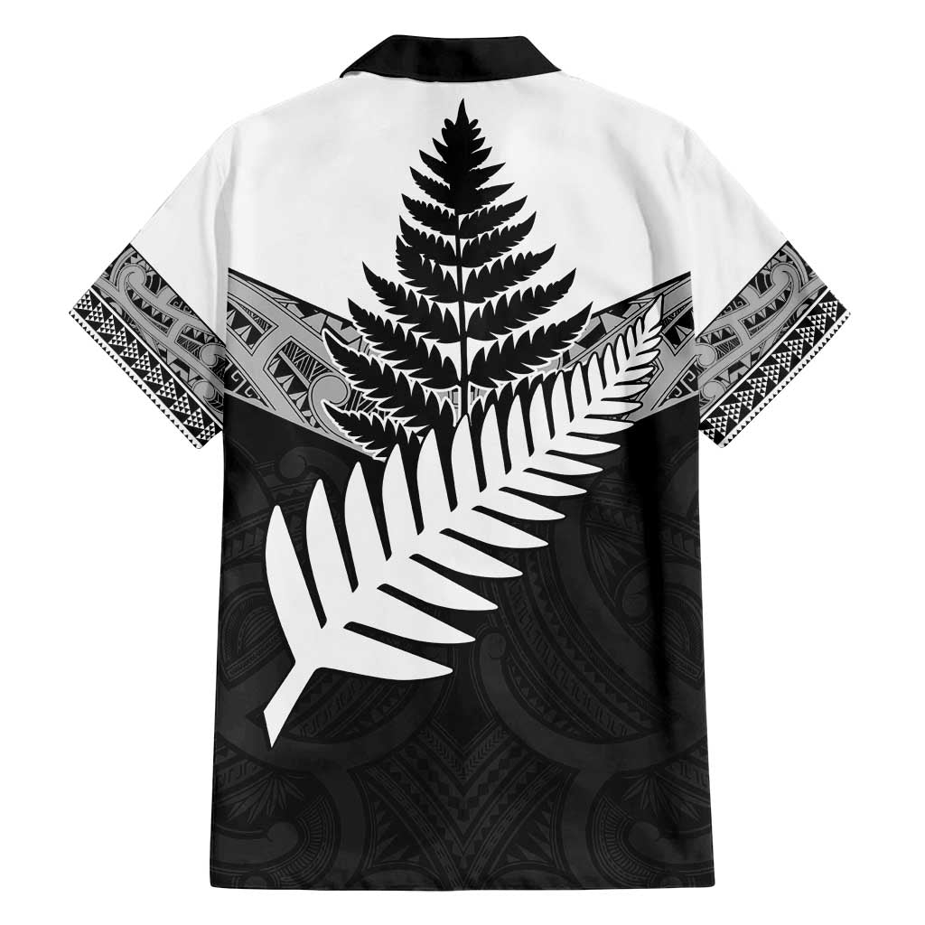 New Zealand Silver Fern Family Matching Long Sleeve Bodycon Dress and Hawaiian Shirt Maori Koru Mixed Taniko Pattern LT9 - Polynesian Pride