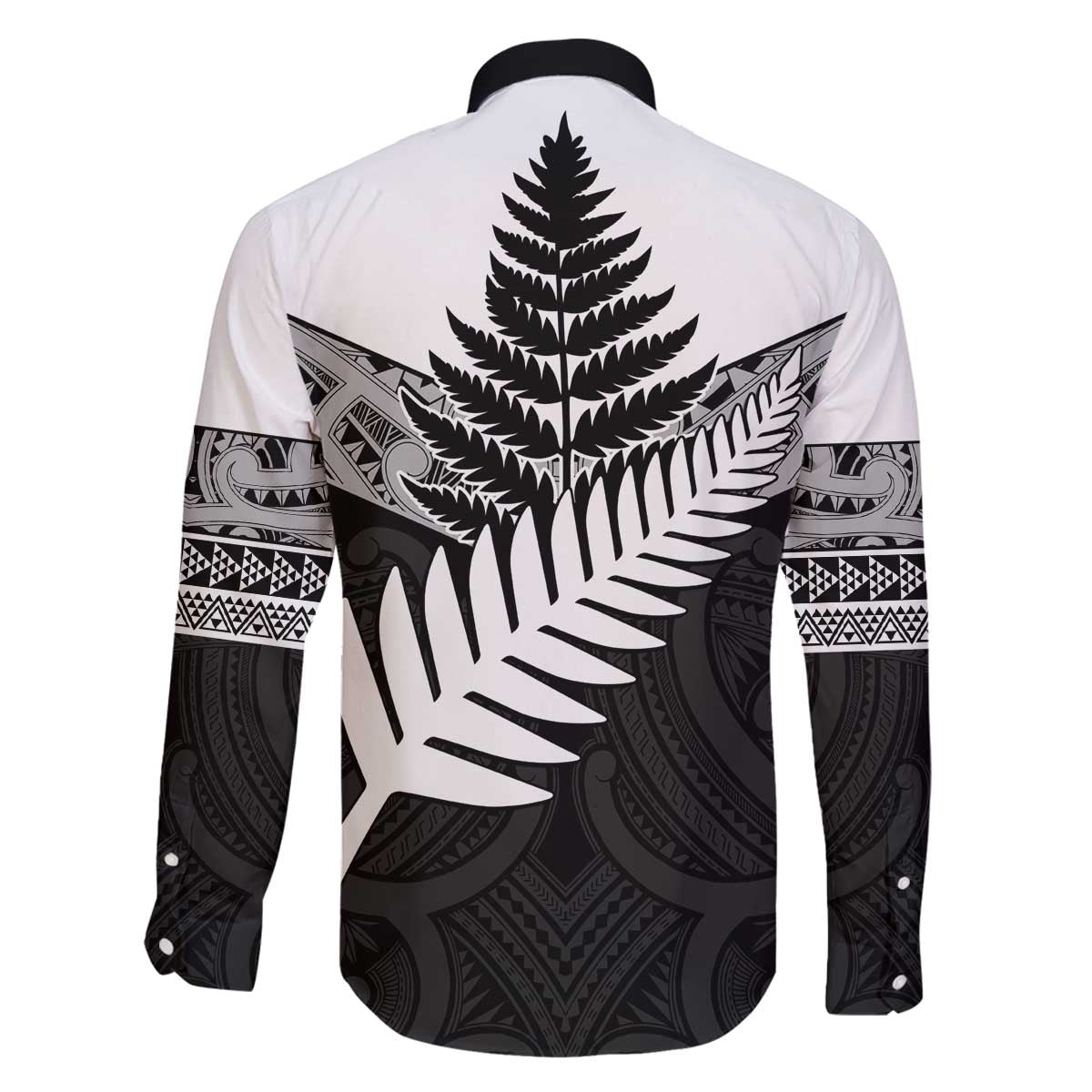 New Zealand Silver Fern Family Matching Off The Shoulder Long Sleeve Dress and Hawaiian Shirt Maori Koru Mixed Taniko Pattern