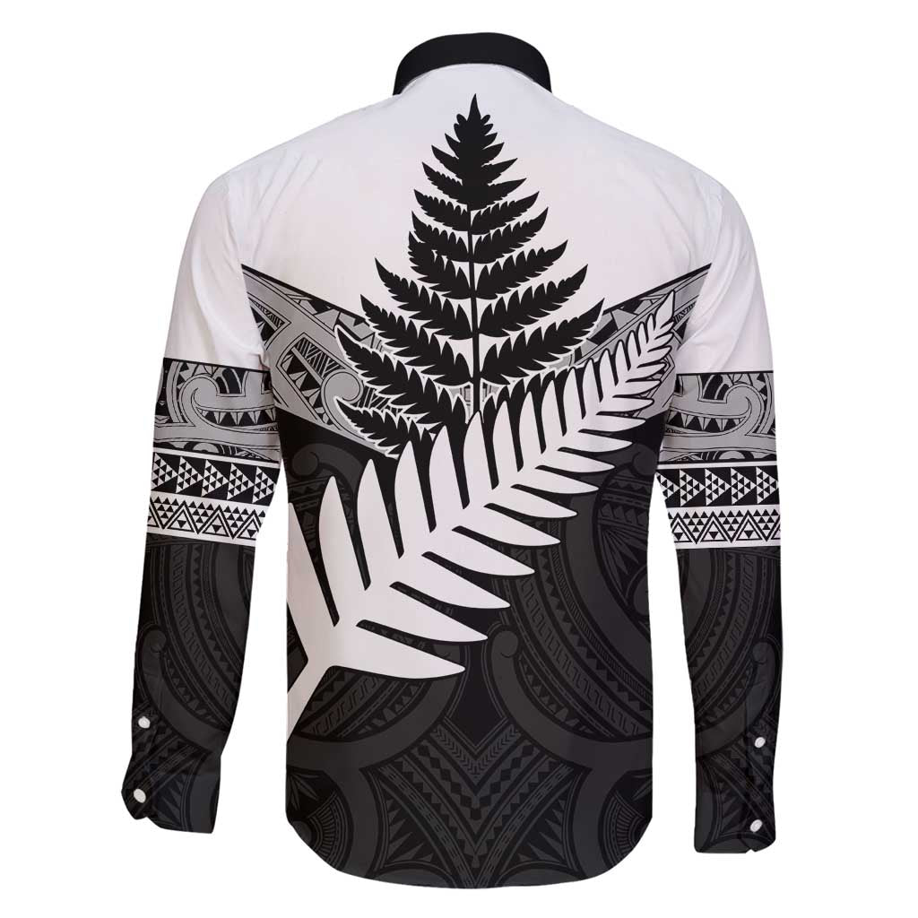 New Zealand Silver Fern Family Matching Puletasi and Hawaiian Shirt Maori Koru Mixed Taniko Pattern LT9 - Polynesian Pride