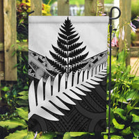 New Zealand Silver Fern Garden Flag Maori Koru Mixed Taniko Pattern