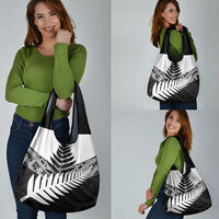 New Zealand Silver Fern Grocery Bag Maori Koru Mixed Taniko Pattern LT9 - Polynesian Pride