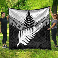 New Zealand Silver Fern Quilt Maori Koru Mixed Taniko Pattern LT9 - Polynesian Pride