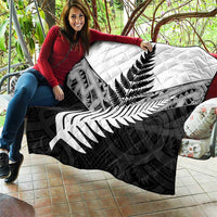 New Zealand Silver Fern Quilt Maori Koru Mixed Taniko Pattern LT9 - Polynesian Pride
