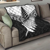 New Zealand Silver Fern Quilt Maori Koru Mixed Taniko Pattern LT9 - Polynesian Pride