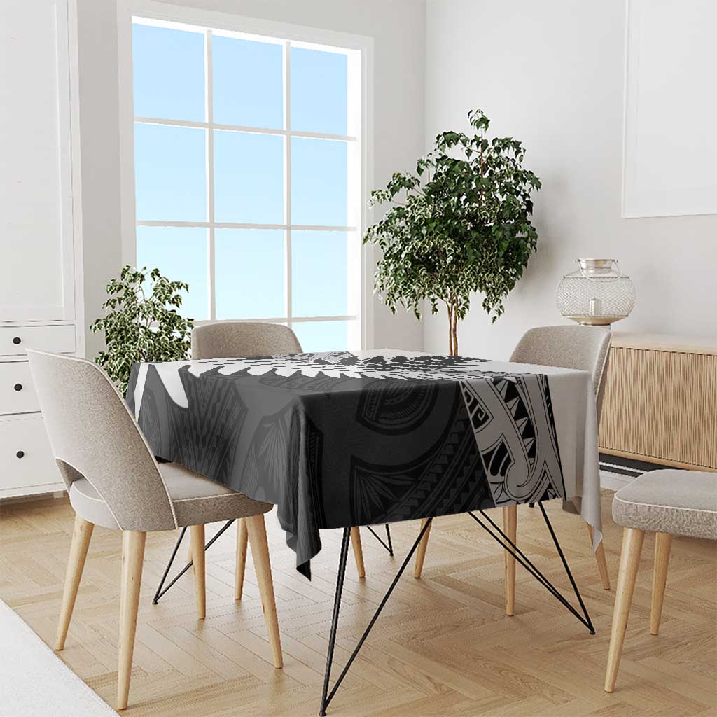 New Zealand Silver Fern Tablecloth Maori Koru Mixed Taniko Pattern LT9 - Polynesian Pride