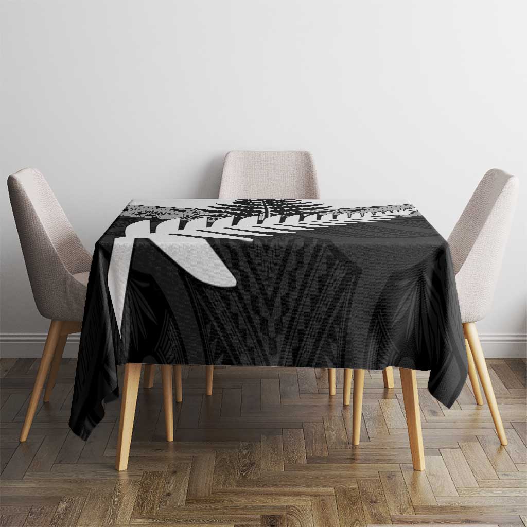 New Zealand Silver Fern Tablecloth Maori Koru Mixed Taniko Pattern LT9 - Polynesian Pride