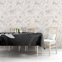New Zealand Silver Fern Tablecloth Maori Koru Mixed Taniko Pattern LT9 - Polynesian Pride
