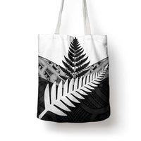 New Zealand Silver Fern Tote Bag Maori Koru Mixed Taniko Pattern - Polynesian Pride