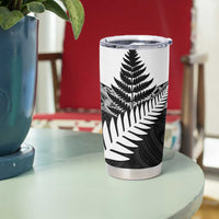 New Zealand Silver Fern Tumbler Cup Maori Koru Mixed Taniko Pattern LT9 - Polynesian Pride