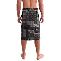 Samoa Siapo Tribal Pattern Lavalava Black Polynesian Plumeria Tapa Motif