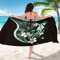 Samoa Siapo Tribal Pattern Sarong Forest Green Polynesian Plumeria Tapa Motif LT9 - Polynesian Pride