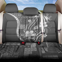 Samoa Siapo Tribal Pattern Back Car Seat Cover Light Gray Polynesian Plumeria Tapa Motif LT9 One Size Gray - Polynesian Pride