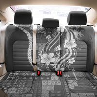 Samoa Siapo Tribal Pattern Back Car Seat Cover Light Gray Polynesian Plumeria Tapa Motif LT9 - Polynesian Pride