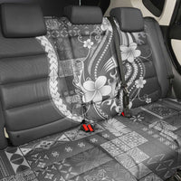 Samoa Siapo Tribal Pattern Back Car Seat Cover Light Gray Polynesian Plumeria Tapa Motif LT9 - Polynesian Pride