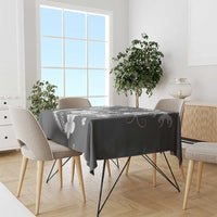 Samoa Siapo Tribal Pattern Tablecloth Light Gray Polynesian Plumeria Tapa Motif LT9 - Polynesian Pride