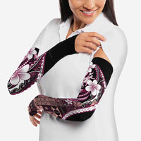 Samoa Siapo Tribal Pattern Arm Sleeves Violet Polynesian Plumeria Tapa Motif LT9 - Polynesian Pride