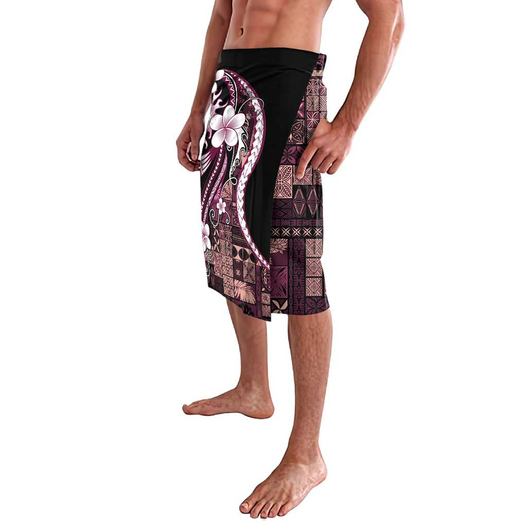 Samoa Siapo Tribal Pattern Lavalava Violet Polynesian Plumeria Tapa Motif LT9 - Polynesian Pride