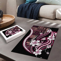 Samoa Siapo Tribal Pattern Puzzle Violet Polynesian Plumeria Tapa Motif