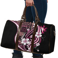 Samoa Siapo Tribal Pattern Travel Bag Violet Polynesian Plumeria Tapa Motif LT9 - Polynesian Pride