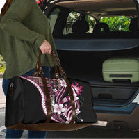 Samoa Siapo Tribal Pattern Travel Bag Violet Polynesian Plumeria Tapa Motif LT9 - Polynesian Pride