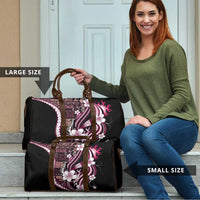 Samoa Siapo Tribal Pattern Travel Bag Violet Polynesian Plumeria Tapa Motif LT9 - Polynesian Pride