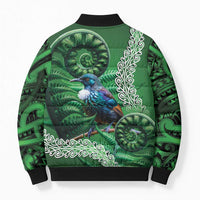 Tui Bird Koru Silver Fern Aotearoa Bomber Puffer Jacket
