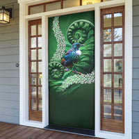 Tui Bird Koru Silver Fern Aotearoa Door Cover