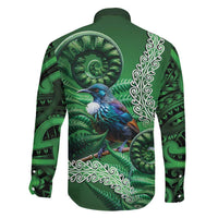 Tui Bird Koru Silver Fern Aotearoa Family Matching Off Shoulder Maxi Dress and Hawaiian Shirt