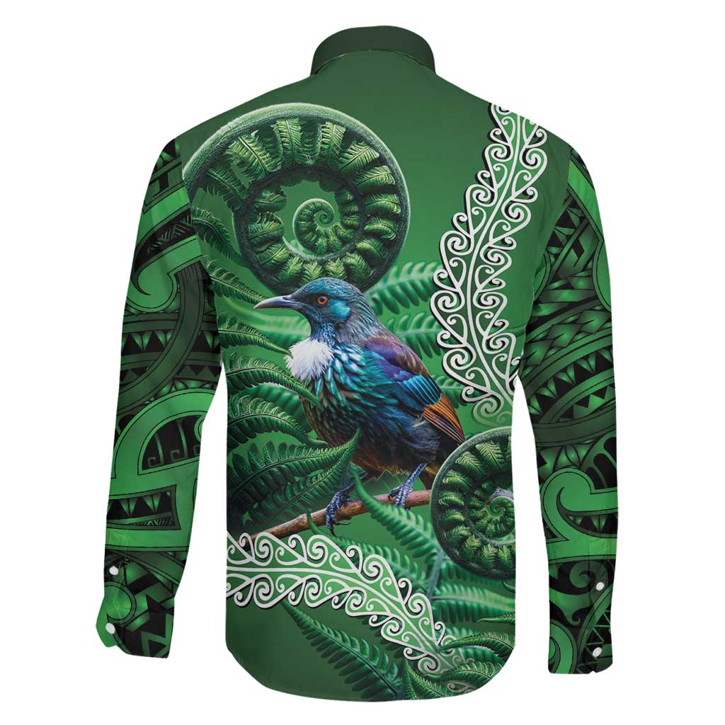 Tui Bird Koru Silver Fern Aotearoa Family Matching Puletasi and Hawaiian Shirt LT9 - Polynesian Pride