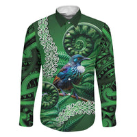 Tui Bird Koru Silver Fern Aotearoa Family Matching Summer Maxi Dress and Hawaiian Shirt