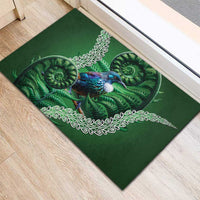 Tui Bird Koru Silver Fern Aotearoa Rubber Doormat