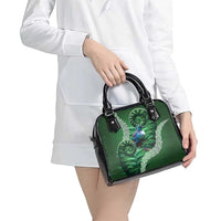 Tui Bird Koru Silver Fern Aotearoa Shoulder Handbag