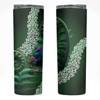 Tui Bird Koru Silver Fern Aotearoa Skinny Tumbler LT9 Green - Polynesian Pride