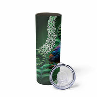 Tui Bird Koru Silver Fern Aotearoa Skinny Tumbler LT9 - Polynesian Pride