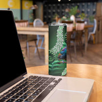 Tui Bird Koru Silver Fern Aotearoa Skinny Tumbler LT9 - Polynesian Pride