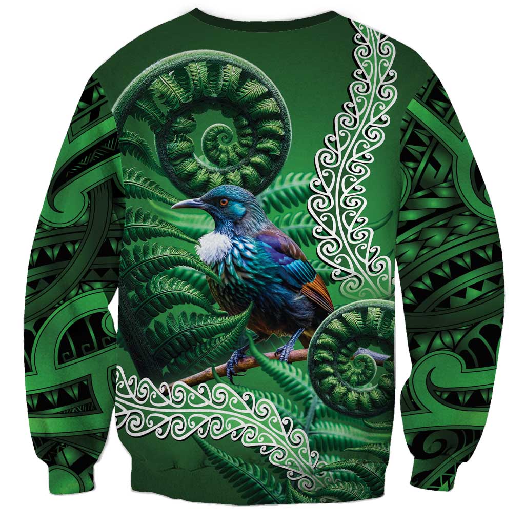 Tui Bird Koru Silver Fern Aotearoa Sweatshirt