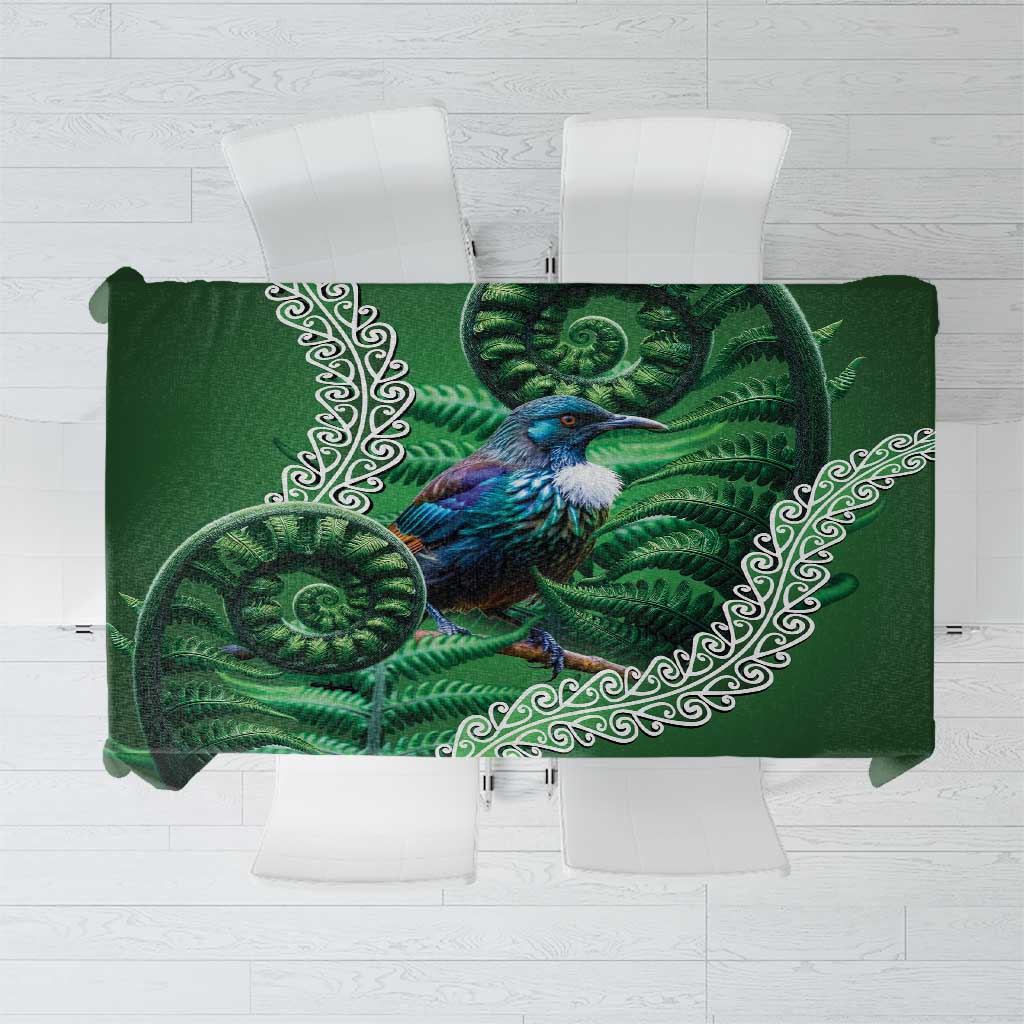 Tui Bird Koru Silver Fern Aotearoa Tablecloth