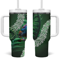 Tui Bird Koru Silver Fern Aotearoa Tumbler With Handle