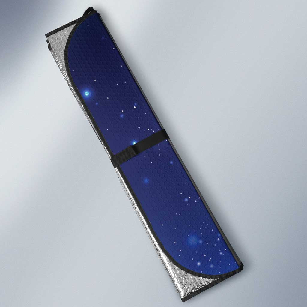 Tui Bird Matariki Galaxy Auto Sun Shade Koru Silver Fern Aotearoa