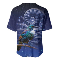 Tui Bird Matariki Galaxy Baseball Jersey Koru Silver Fern Aotearoa