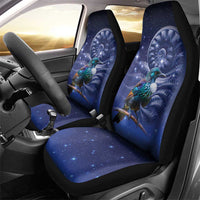 Tui Bird Matariki Galaxy Car Seat Cover Koru Silver Fern Aotearoa